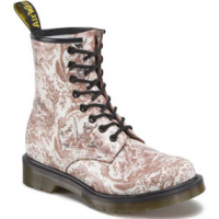 Dr Martens 1460 CHERRY RED ON WHITE VANDALISED JOUY женские