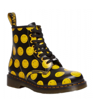 Dr Martens 1460 Yellow Smiley Black