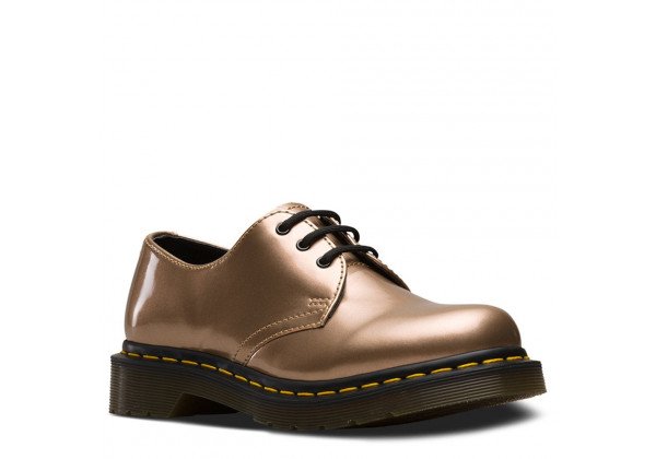 Обувь Dr Martens 1461 Chrome Metallic Paint Rose золотые