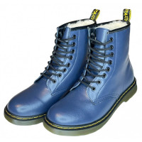Dr Martens ботинки 1460 Smooth Blue с Мехом